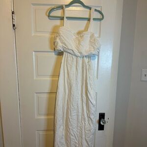 White Cotton Long Dress